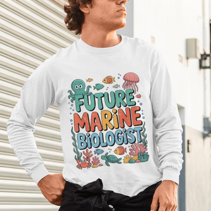 Future Marine Biologist Student Biology Teacher Kids Unisex Long Sleeve T-Shirt, gift for family, gift for coworker