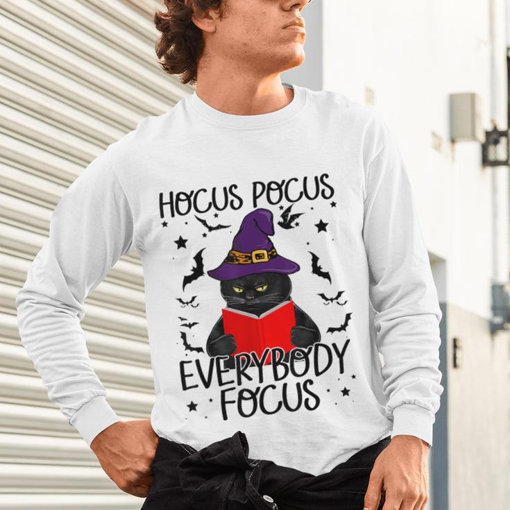 Hocus Pocus Everybody Focus Halloween Teacher For Men Women Unisex Long Sleeve T-Shirt, gift for family, gift for coworker