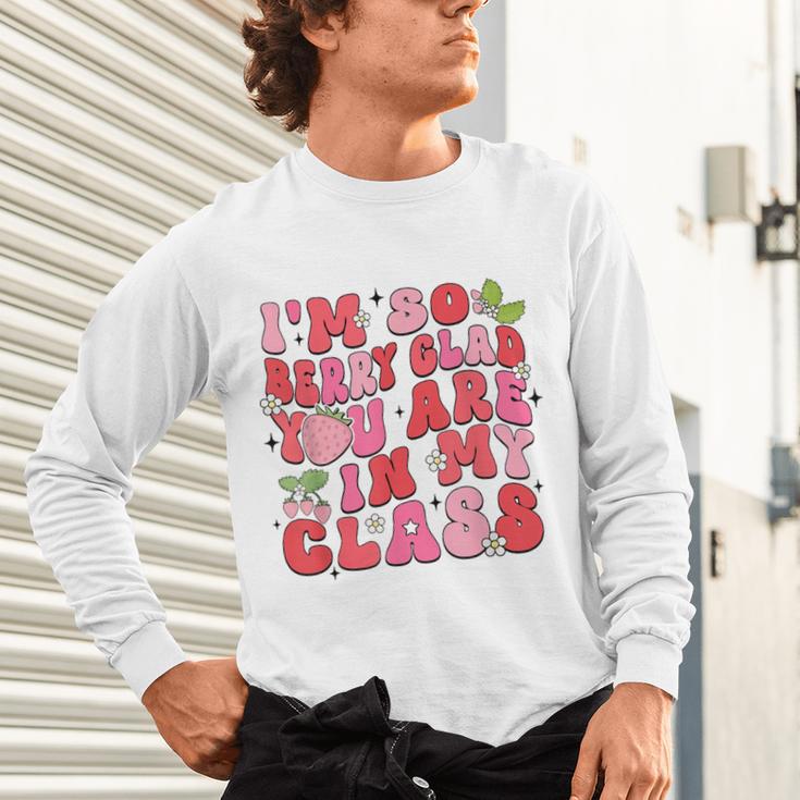 I'm So Berry Glad You Are Strawberry Elementary Teacher Unisex Long Sleeve T-Shirt, gift for family, gift for coworker I'm So Berry Glad You Are Strawberry Elementary Teacher Unisex Long Sleeve T-Shirt, gift for family, gift for coworker