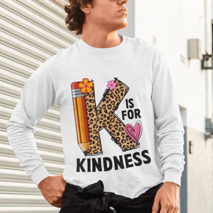 K Is For Kindness Unity Day Teacher Kids Unisex Long Sleeve T-Shirt, gift for family, gift for coworker
