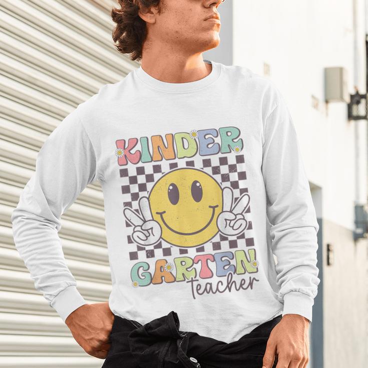 Kindergarten Teacher Team Hippie Smile Face Back To School Unisex Long Sleeve T-Shirt, gift for family, gift for coworker Kindergarten Teacher Team Hippie Smile Face Back To School Unisex Long Sleeve T-Shirt, gift for family, gift for coworker