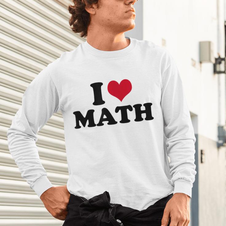 I Love Math Teacher Unisex Long Sleeve T-Shirt, gift for family, gift for coworker I Love Math Teacher Unisex Long Sleeve T-Shirt, gift for family, gift for coworker