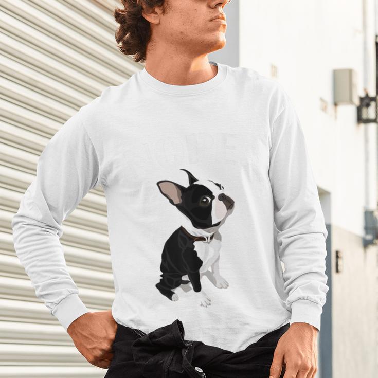 Love NOPE Boston Terrier Dog Lover Unisex Long Sleeve T-Shirt, gift for family, gift for coworker