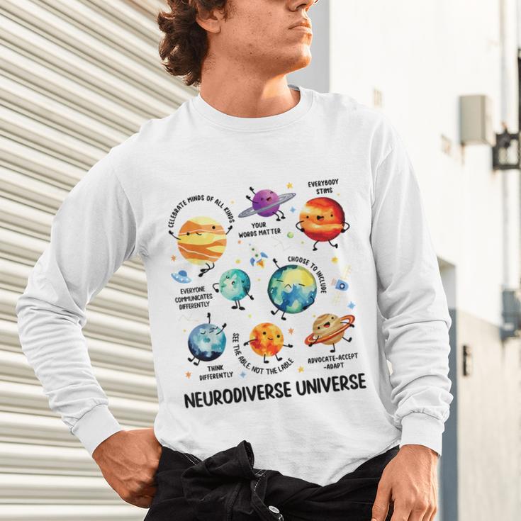Neurodiverse Universe Space Planet Special Education Teacher Unisex Long Sleeve T-Shirt, gift for family, gift for coworker Neurodiverse Universe Space Planet Special Education Teacher Unisex Long Sleeve T-Shirt, gift for family, gift for coworker