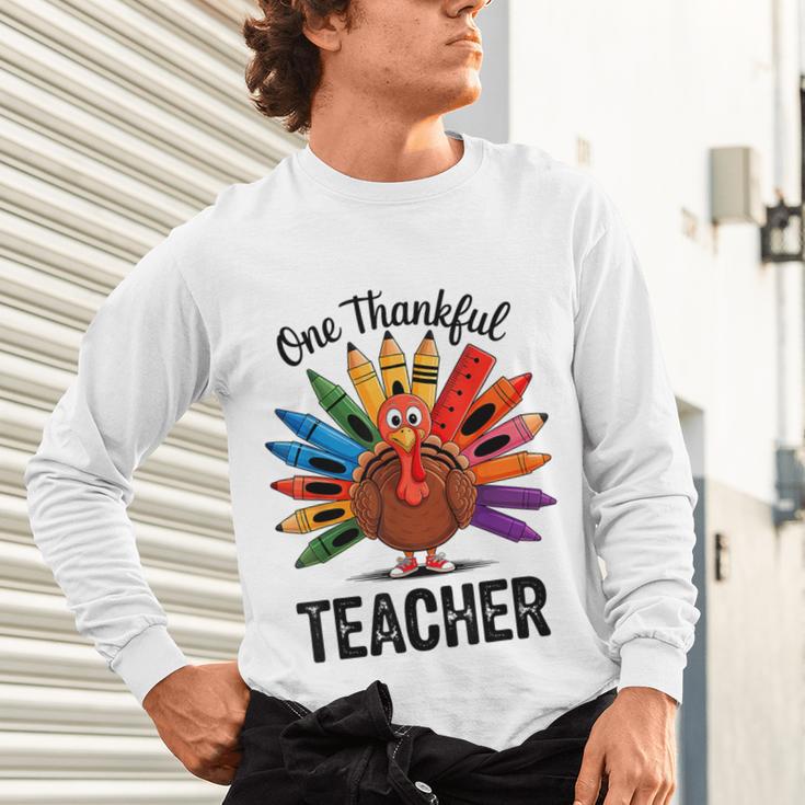 One Thankful Teacher Thanksgiving TurkeyCute Pencil Unisex Long Sleeve T-Shirt, gift for family, gift for coworker One Thankful Teacher Thanksgiving TurkeyCute Pencil Unisex Long Sleeve T-Shirt, gift for family, gift for coworker