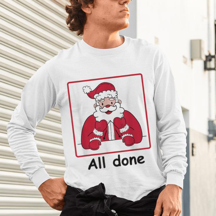 Retro All Done Christmas Special Ed Teacher Team Santa Women Unisex Long Sleeve T-Shirt, gift for family, gift for coworker Retro All Done Christmas Special Ed Teacher Team Santa Women Unisex Long Sleeve T-Shirt, gift for family, gift for coworker