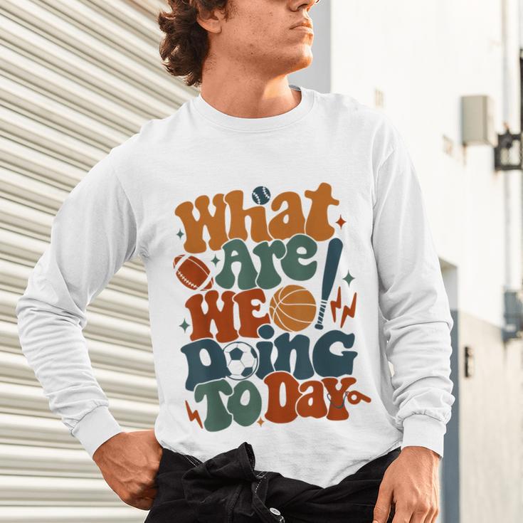 Retro PE Teacher What Are We Doing Today School Coach Women Unisex Long Sleeve T-Shirt, gift for family, gift for coworker Retro PE Teacher What Are We Doing Today School Coach Women Unisex Long Sleeve T-Shirt, gift for family, gift for coworker