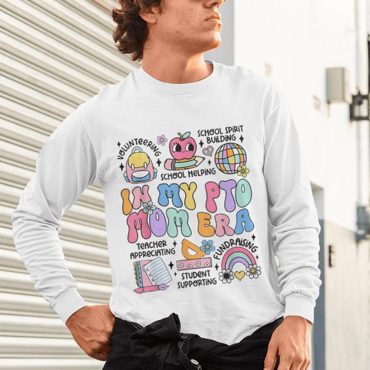 Retro In My PTO Mom Era Parent Organization Team Teacher Unisex Long Sleeve T-Shirt, gift for family, gift for coworker Retro In My PTO Mom Era Parent Organization Team Teacher Unisex Long Sleeve T-Shirt, gift for family, gift for coworker