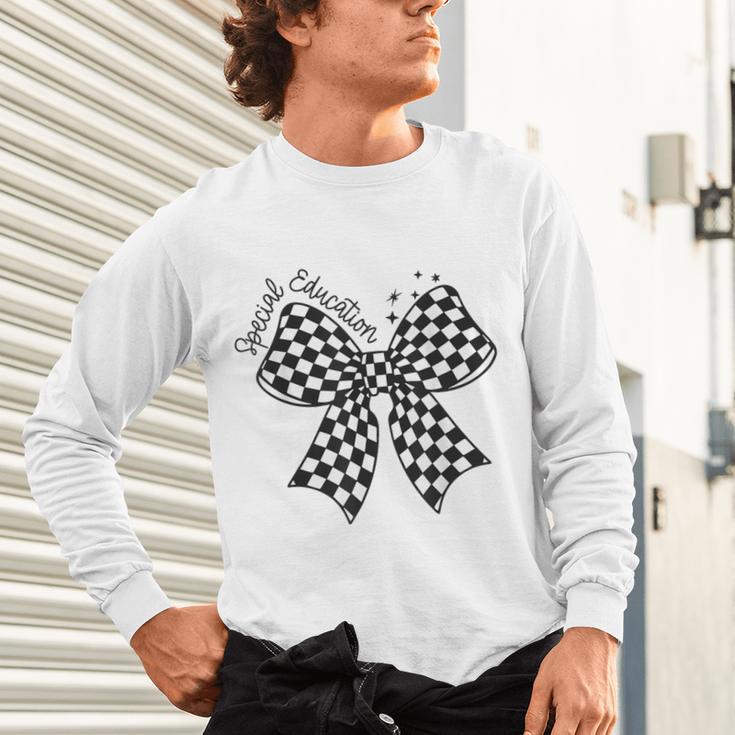 Retro Special Education Squad Coquette Bow SPED Teacher Unisex Long Sleeve T-Shirt, gift for family, gift for coworker