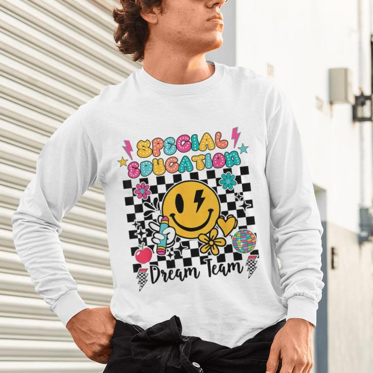 Retro Special Education Squad Groovy Dream Team Teacher Unisex Long Sleeve T-Shirt, gift for family, gift for coworker
