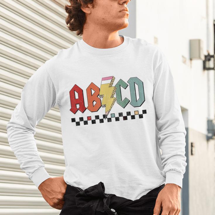 Rock Abcd Back To School Abcd Preschool Teacher Appreciation Unisex Long Sleeve T-Shirt, gift for family, gift for coworker Rock Abcd Back To School Abcd Preschool Teacher Appreciation Unisex Long Sleeve T-Shirt, gift for family, gift for coworker