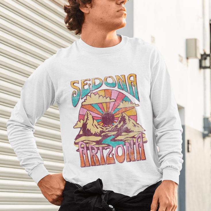 Sedona Arizona Nature Hiking Mountains Outdoors Vintage Unisex Long Sleeve T-Shirt, gift for family, gift for coworker
