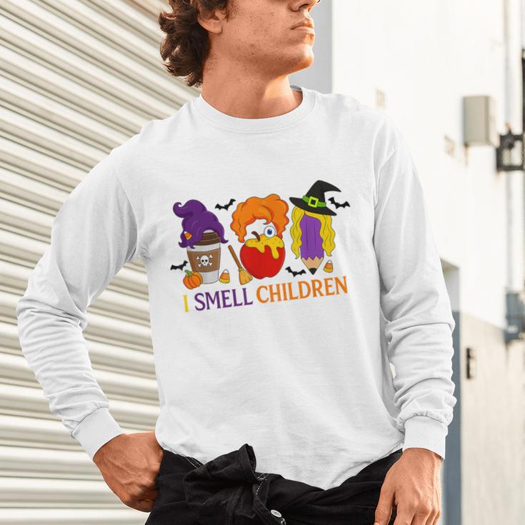 I Smell Children Witch Teacher Halloween Trick Or Teach Unisex Long Sleeve T-Shirt, gift for family, gift for coworker I Smell Children Witch Teacher Halloween Trick Or Teach Unisex Long Sleeve T-Shirt, gift for family, gift for coworker