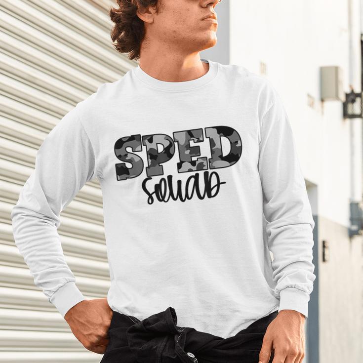 Special Education Squad Camo SPED Teacher Unisex Long Sleeve T-Shirt, gift for family, gift for coworker Special Education Squad Camo SPED Teacher Unisex Long Sleeve T-Shirt, gift for family, gift for coworker
