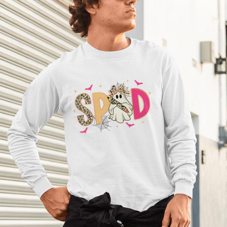 Sped Teacher Halloween Ghost Special Education Preppy Fall Unisex Long Sleeve T-Shirt, gift for family, gift for coworker Sped Teacher Halloween Ghost Special Education Preppy Fall Unisex Long Sleeve T-Shirt, gift for family, gift for coworker
