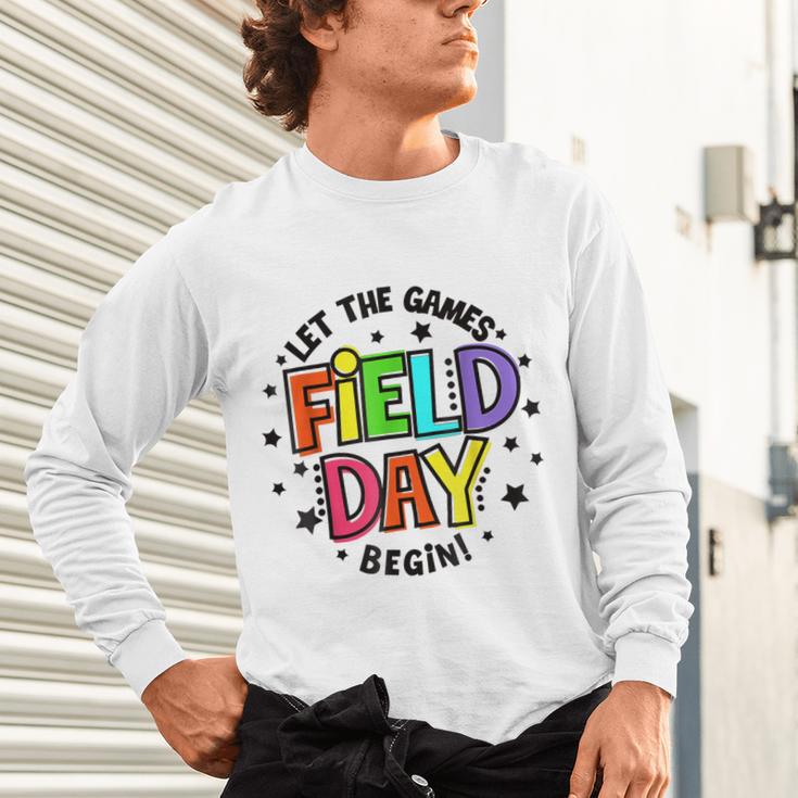 Teacher Student Field Day Let The Games Begin Field Day Unisex Long Sleeve T-Shirt, gift for family, gift for coworker Teacher Student Field Day Let The Games Begin Field Day Unisex Long Sleeve T-Shirt, gift for family, gift for coworker