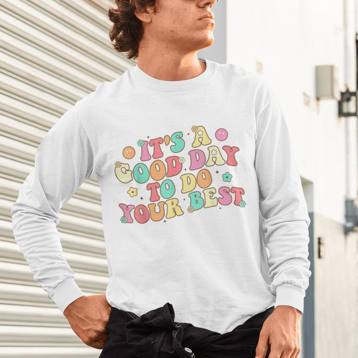 Teacher Testing Shirt It's A Good Day To Do Best Groovy Unisex Long Sleeve T-Shirt, gift for family, gift for coworker Teacher Testing Shirt It's A Good Day To Do Best Groovy Unisex Long Sleeve T-Shirt, gift for family, gift for coworker