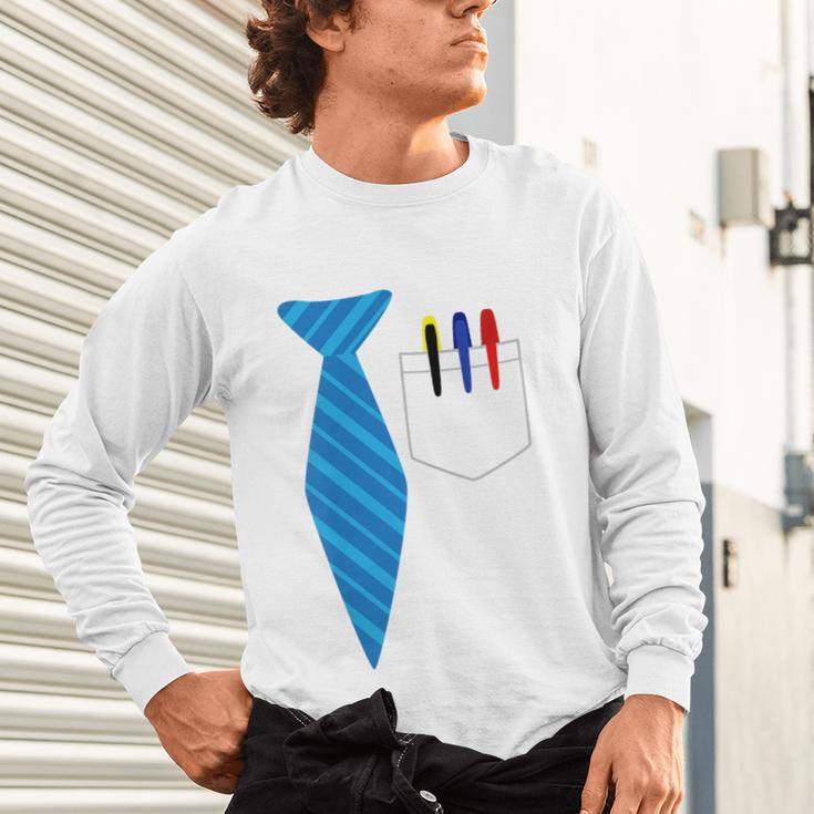 Teacher Tie & Pocket Protector Costume School Unisex Long Sleeve T-Shirt, gift for family, gift for coworker Teacher Tie & Pocket Protector Costume School Unisex Long Sleeve T-Shirt, gift for family, gift for coworker