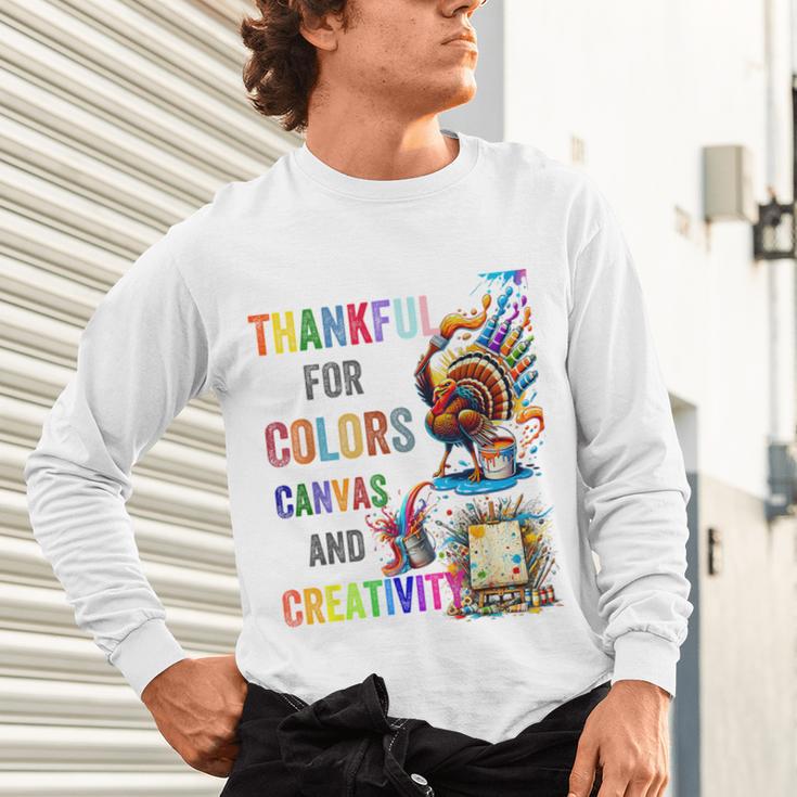 Turkey Thanksgiving Art Teacher Costume Tee For Artists Unisex Long Sleeve T-Shirt, gift for family, gift for coworker Turkey Thanksgiving Art Teacher Costume Tee For Artists Unisex Long Sleeve T-Shirt, gift for family, gift for coworker