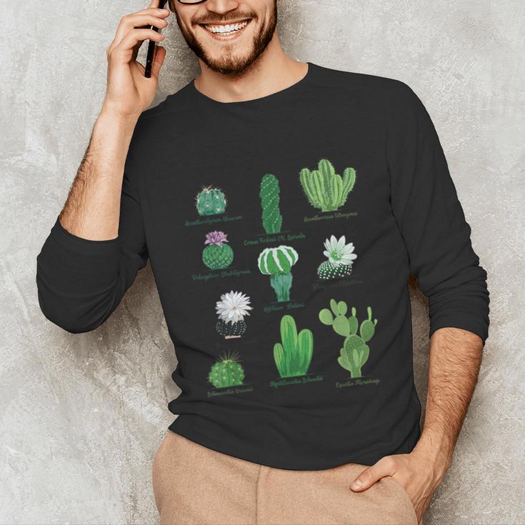 10 Types Of Cactus Succulent Teacher Chart Cactus Lover Tee Unisex Long Sleeve T-Shirt, funny gift