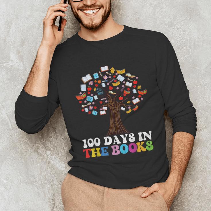 100 Days In The Books Reading Teacher 100th Day Of School Unisex Long Sleeve T-Shirt, funny gift 100 Days In The Books Reading Teacher 100th Day Of School Unisex Long Sleeve T-Shirt, funny gift