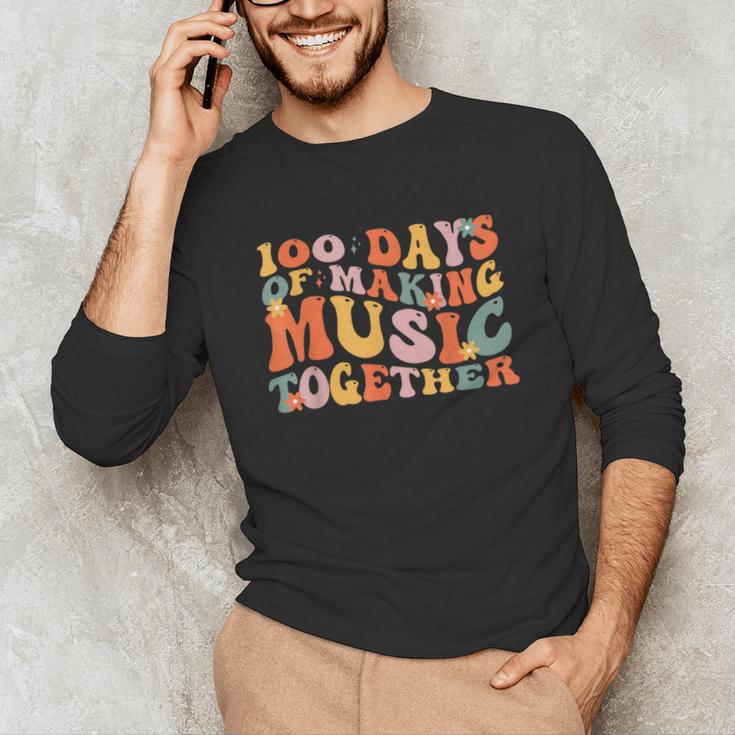 100 Days Of School Music Teacher Unisex Long Sleeve T-Shirt, funny gift