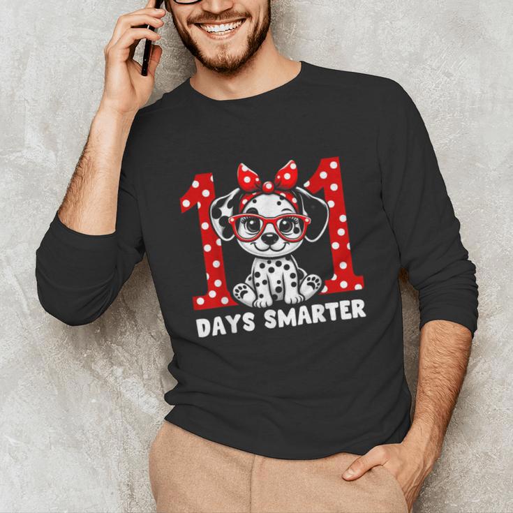 100 Days Smarter 101st Day School Dalmatian Dog Teacher Kids Unisex Long Sleeve T-Shirt, funny gift