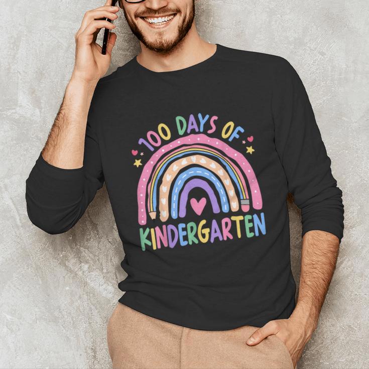 100th Day Of Kindergarten Teacher Kids 100 Days Smarter Unisex Long Sleeve T-Shirt, funny gift 100th Day Of Kindergarten Teacher Kids 100 Days Smarter Unisex Long Sleeve T-Shirt, funny gift