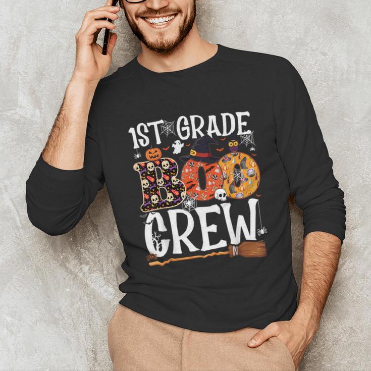 1st Grade Boo Crew Cute Ghost Halloween Teacher Kids Unisex Long Sleeve T-Shirt, funny gift