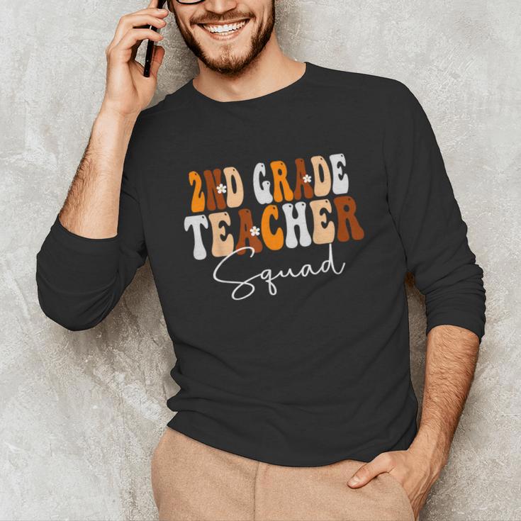 2nd Grade Teacher Squad Cute Women Groovy Fall Autumn Lovers Unisex Long Sleeve T-Shirt, funny gift 2nd Grade Teacher Squad Cute Women Groovy Fall Autumn Lovers Unisex Long Sleeve T-Shirt, funny gift