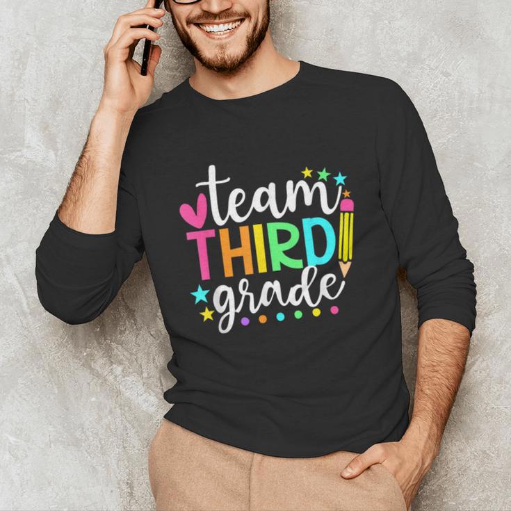 3rd Grade Team Pencil Teacher Student Back To School Girls Unisex Long Sleeve T-Shirt, funny gift