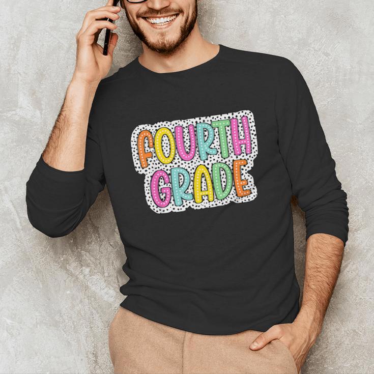 4th Grade Back To School Dalmatian Dots Teacher Student Unisex Long Sleeve T-Shirt, funny gift