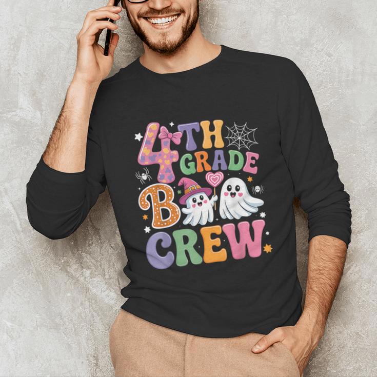 4th Grade Boo Crew Fourth Grade Teacher Kids Happy Halloween Unisex Long Sleeve T-Shirt, funny gift 4th Grade Boo Crew Fourth Grade Teacher Kids Happy Halloween Unisex Long Sleeve T-Shirt, funny gift