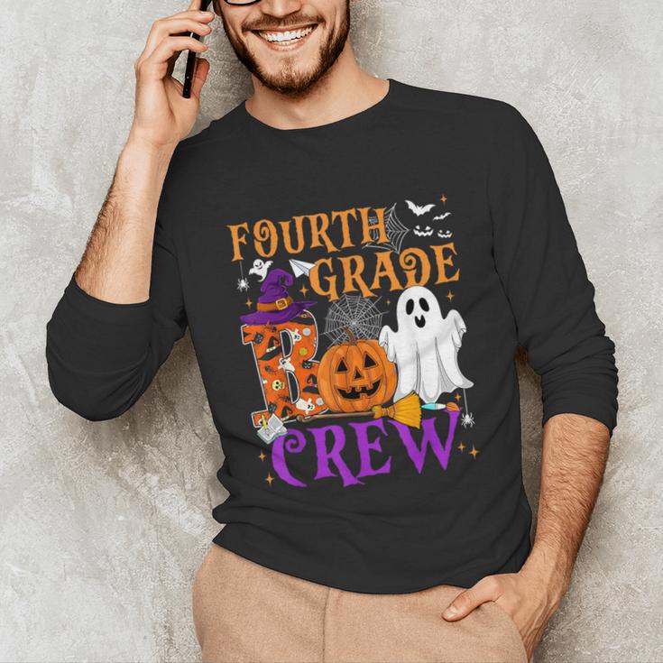 4th Grade Boo Crew Teacher Student Halloween Costume Unisex Long Sleeve T-Shirt, funny gift 4th Grade Boo Crew Teacher Student Halloween Costume Unisex Long Sleeve T-Shirt, funny gift