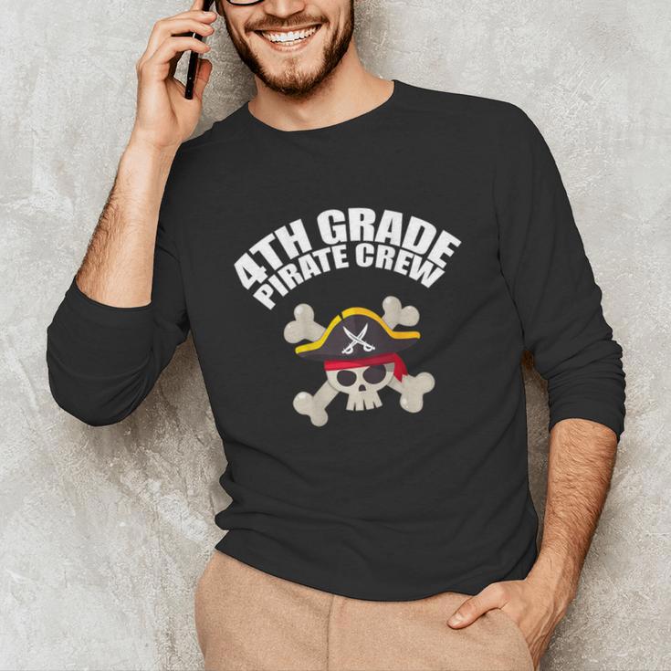4th Grade Pirate Crew Halloween Costume Cool Teacher Student Unisex Long Sleeve T-Shirt, funny gift 4th Grade Pirate Crew Halloween Costume Cool Teacher Student Unisex Long Sleeve T-Shirt, funny gift