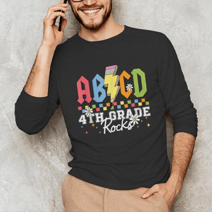 4th Grade Rocks ABCD Back To School Rock Teachers Unisex Long Sleeve T-Shirt, funny gift 4th Grade Rocks ABCD Back To School Rock Teachers Unisex Long Sleeve T-Shirt, funny gift