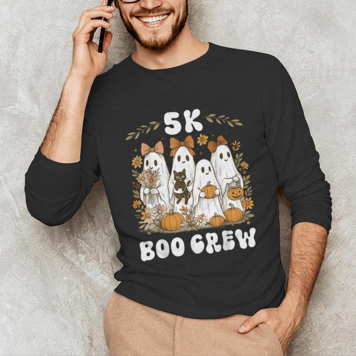 5K Boo Crew Halloween Teacher K5 Floral Ghost Trick Or Teach Unisex Long Sleeve T-Shirt, funny gift 5K Boo Crew Halloween Teacher K5 Floral Ghost Trick Or Teach Unisex Long Sleeve T-Shirt, funny gift