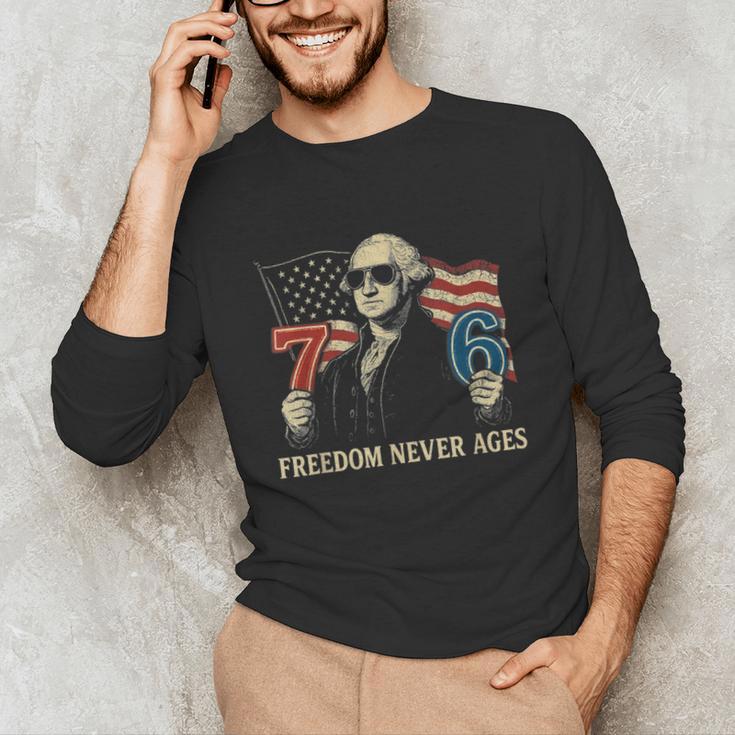 6-7 7-6 George Washington Freedom For Teachers Unisex Long Sleeve T-Shirt, funny gift