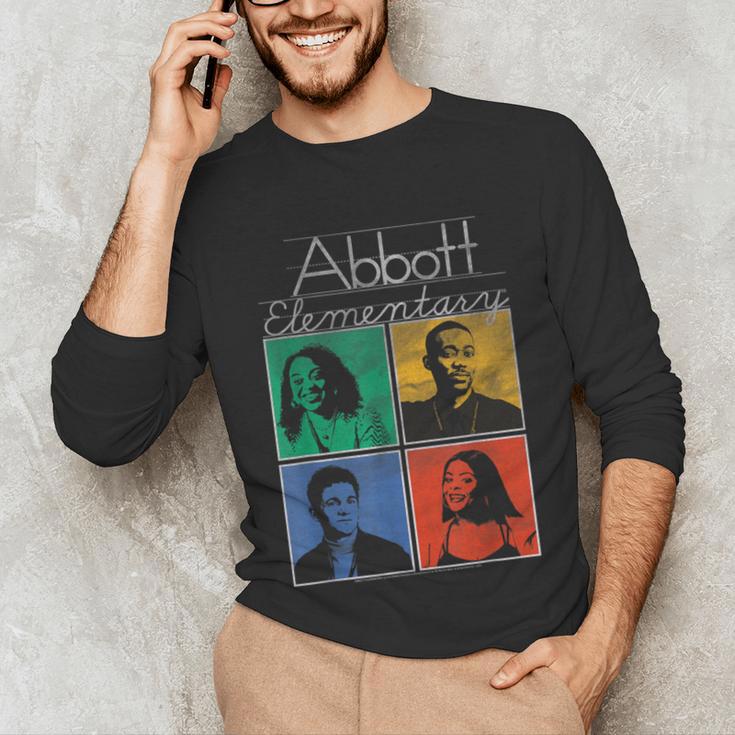 Abbott Elementary Colorful Pop Art Teachers TV Show Unisex Long Sleeve T-Shirt, funny gift