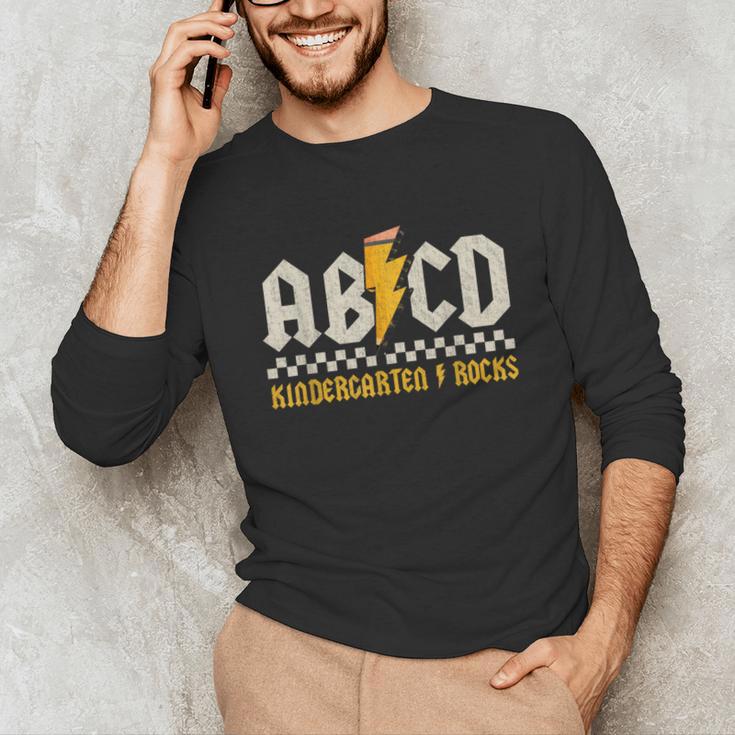 ABCD Kindergarten Rocks Pencil Lightning Students Teachers Unisex Long Sleeve T-Shirt, funny gift ABCD Kindergarten Rocks Pencil Lightning Students Teachers Unisex Long Sleeve T-Shirt, funny gift