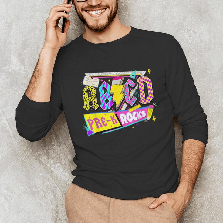 ABCD Pre-K Rocks Back To School PreK Kindergarten Teacher Unisex Long Sleeve T-Shirt, funny gift