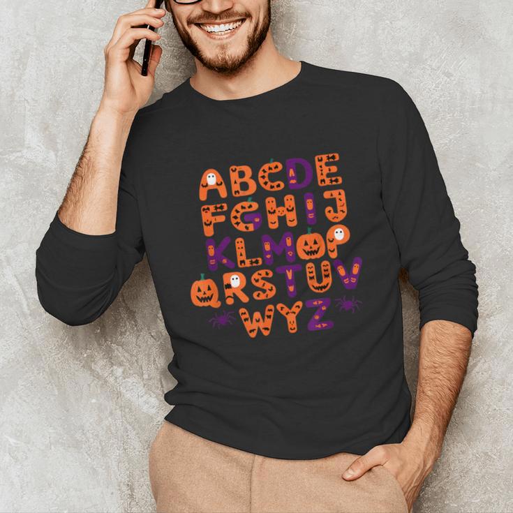 ABCs Learning Kindergarten Teacher Halloween Alphabet Unisex Long Sleeve T-Shirt, funny gift ABCs Learning Kindergarten Teacher Halloween Alphabet Unisex Long Sleeve T-Shirt, funny gift