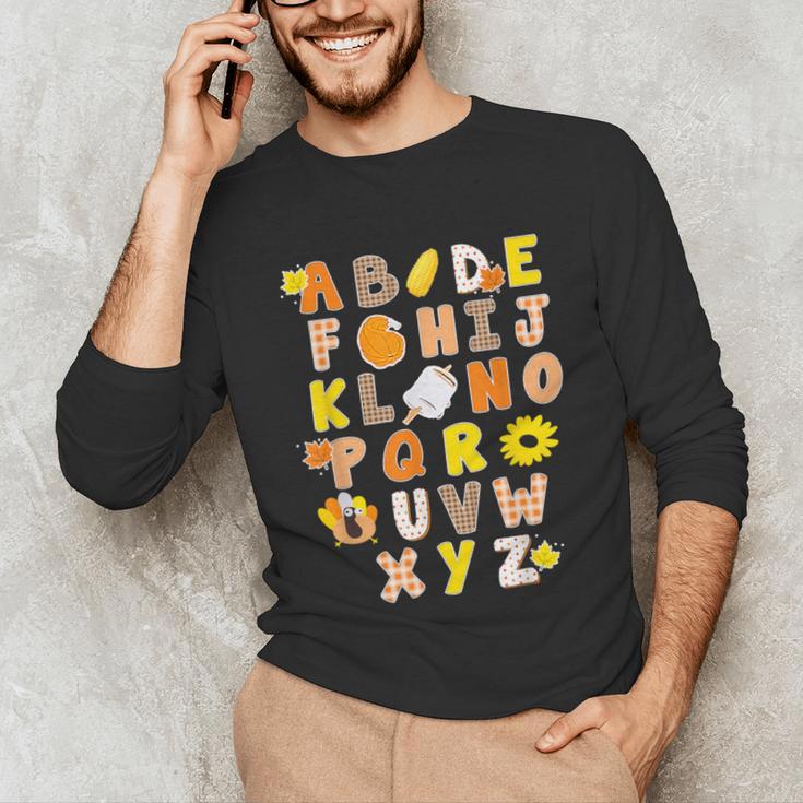 Alphabet Turkey Thanksgiving Costume Preschool Teacher Men Women Unisex Long Sleeve T-Shirt, funny gift Alphabet Turkey Thanksgiving Costume Preschool Teacher Men Women Unisex Long Sleeve T-Shirt, funny gift