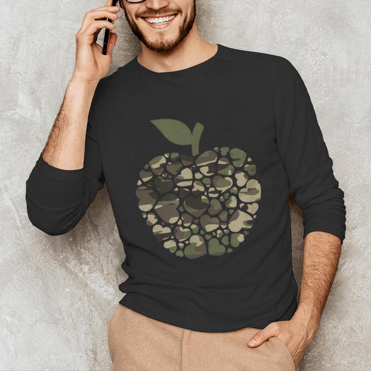 Apple Hearts Teacher Camouflage Clothing School Camo Apple For Men Women Girls Kids Unisex Long Sleeve T-Shirt, funny gift Apple Hearts Teacher Camouflage Clothing School Camo Apple For Men Women Girls Kids Unisex Long Sleeve T-Shirt, funny gift