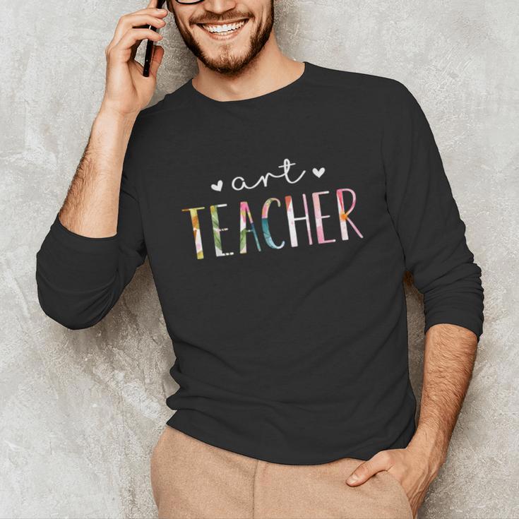 Art Teacher Cute Floral Unisex Long Sleeve T-Shirt, funny gift