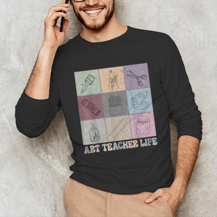 Art Teacher Life Retro Groovy Teaching Future Artists Unisex Long Sleeve T-Shirt, funny gift Art Teacher Life Retro Groovy Teaching Future Artists Unisex Long Sleeve T-Shirt, funny gift