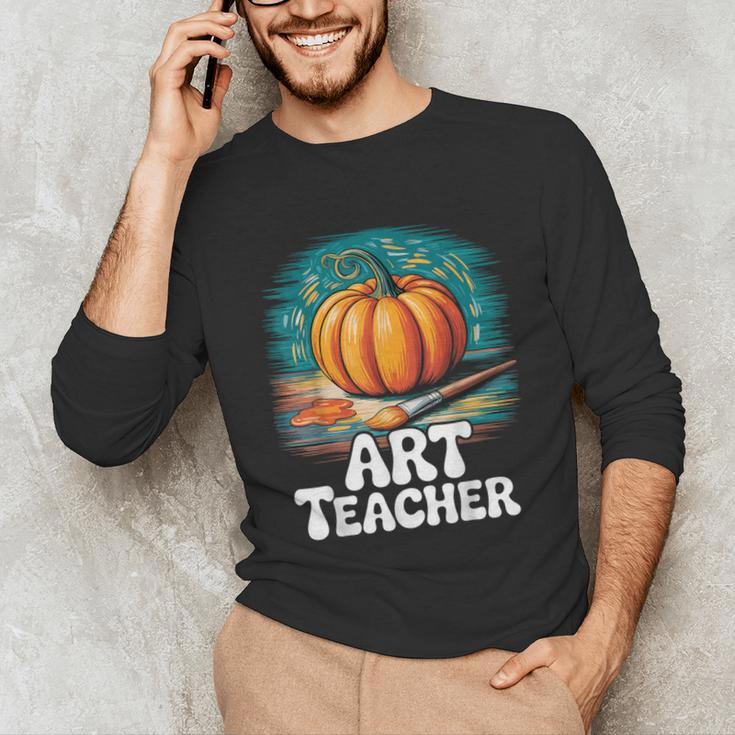 Art Teacher Pumpkin Painting Halloween Costume Unisex Long Sleeve T-Shirt, funny gift