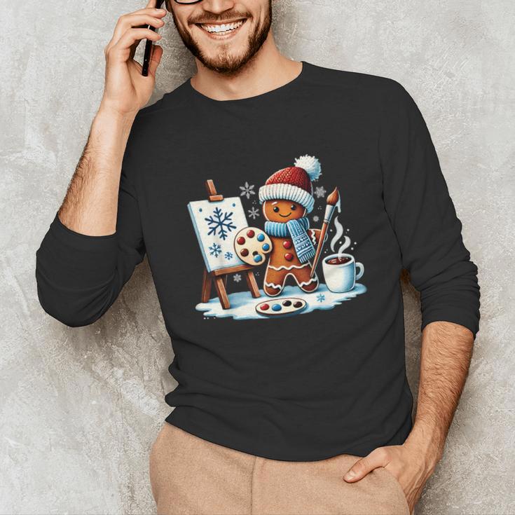 Artist Gingerbread Painter Art Teacher Student Christmas Unisex Long Sleeve T-Shirt, funny gift Artist Gingerbread Painter Art Teacher Student Christmas Unisex Long Sleeve T-Shirt, funny gift