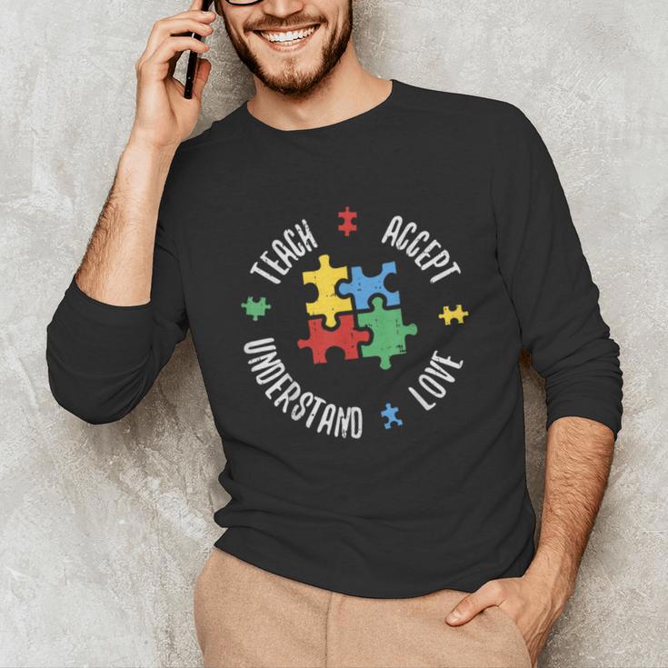 Autism Awareness Teacher Shirt Teach Accept Understand Love Unisex Long Sleeve T-Shirt, funny gift Autism Awareness Teacher Shirt Teach Accept Understand Love Unisex Long Sleeve T-Shirt, funny gift