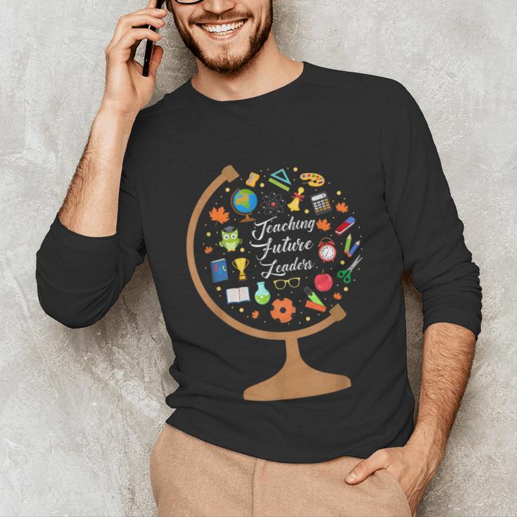 Awesome Teachers T Shirt Teaching Future Leaders Globe For Men Women Unisex Long Sleeve T-Shirt, funny gift Awesome Teachers T Shirt Teaching Future Leaders Globe For Men Women Unisex Long Sleeve T-Shirt, funny gift